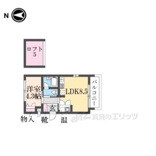 パークサイド壬生【3階】の間取り