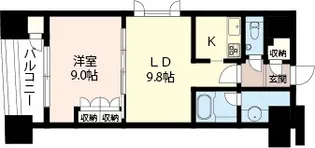 エスティメゾン銀座【6階】の間取り