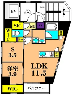 ALLURE東大井【4階】の間取り