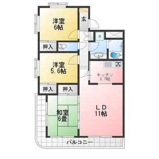ハイシティ馬橋【2階】の間取り