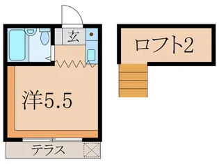 ペアパレスあけぼのパ-ト・I【1階】の間取り