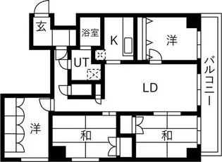 ノースピア菊水【7階】の間取り