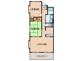 グランディ-ル【3階】の間取り