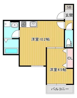 SパレスII【2階】の間取り