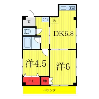 津南ハイム【2階】の間取り