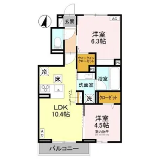 Plumeria【1階】の間取り