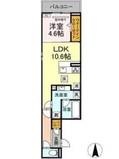ルサンティエ本郷【1階】の間取り