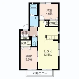 ハピネス・セド (2F)【2階】の間取り