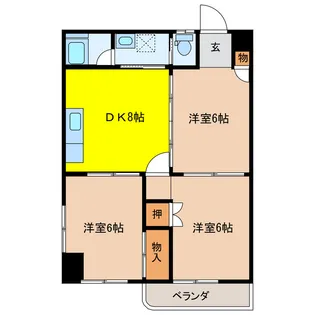 岐阜県岐阜市清本町8【マンション】の間取り
