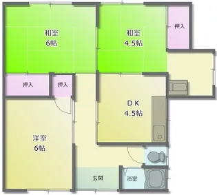 大阪府八尾市楽音寺4【一戸建】の間取り