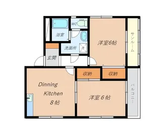 コアーザ・ヒバリ【2階】の間取り