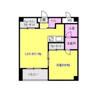 すかる梅満【5階】の間取り