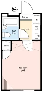スカイピア元住吉【1階】の間取り