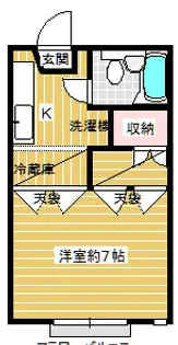 ジュネスヒロサワ【1階】の間取り