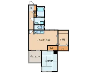 エステートマンション西公園【5階】の間取り
