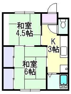 コーポ北鬼柳II【2階】の間取り