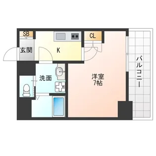 meetMe梅田西【6階】の間取り
