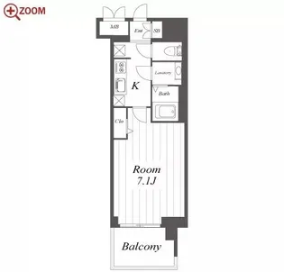 プレサンス THE 栄【6階】の間取り