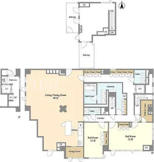 PrestigeResidence白金長者丸【3階】の間取り