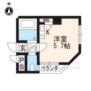 ロイヤル紫野【3階】の間取り