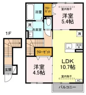 ホワイト キャッスル【0】【2階】の間取り