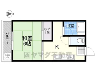 清水ハウス(下岡本町)中棟【2階】の間取り