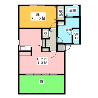 カーサベルデE棟【1階】の間取り