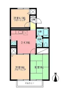 サンヒルズ西山C【1階】の間取り