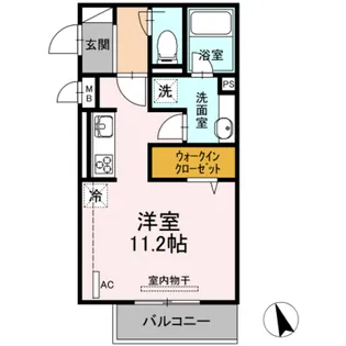 サリオス段原日出【2階】の間取り