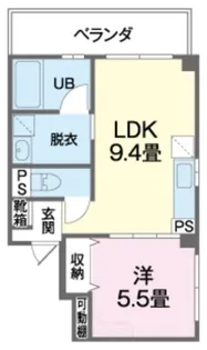 サンハイツさくま(O)【4階】の間取り