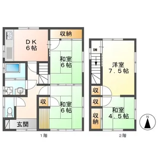 岐阜県岐阜市岩崎【一戸建】の間取り