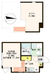 東京都足立区梅島1【アパート】の間取り