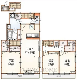 東京都世田谷区経堂5【アパート】の間取り