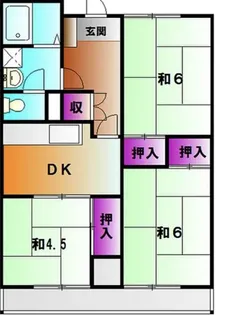 コーポ村田【1階】の間取り