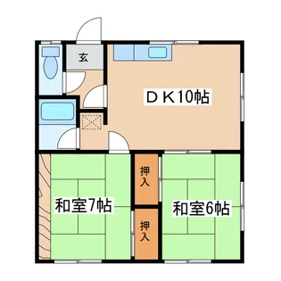 第5緑風荘【2階】の間取り