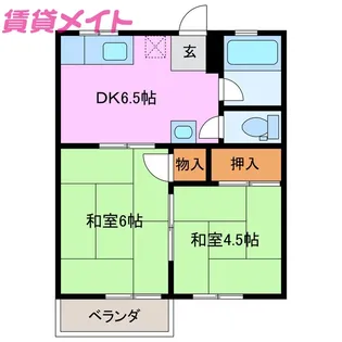 笹川第二ハイツ【2階】の間取り