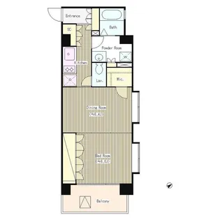 東京都中央区八丁堀3【マンション】の間取り