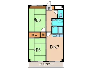 白峰コ-ポ【3階】の間取り