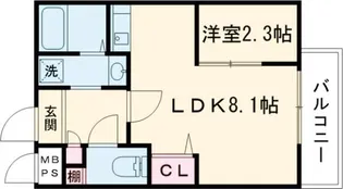 大阪府堺市堺区柳之町西2【マンション】の間取り