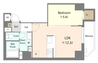 Alivis本郷三丁目 【アリビス本郷三丁目】【12階】の間取り