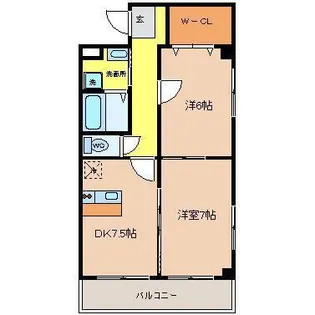 アニヴェルセル【2階】の間取り