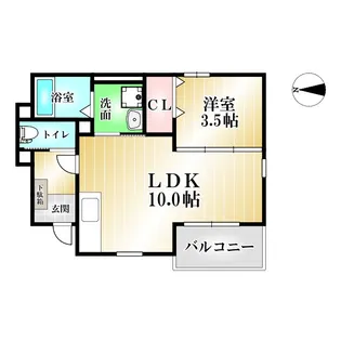 サンライズ矢三【1階】の間取り