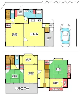 東京都あきる野市草花【一戸建】の間取り