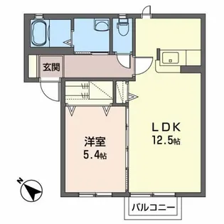 アヴニール陽光B【2階】の間取り