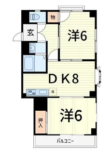 和幸マンション【3階】の間取り