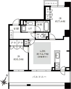 北海道札幌市中央区南二条西11【マンション】の間取り
