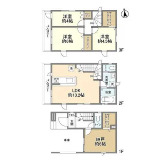 埼玉県さいたま市浦和区上木崎8【一戸建】の間取り