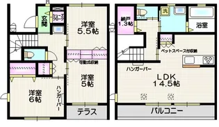 埼玉県さいたま市浦和区針ヶ谷1【マンション】の間取り