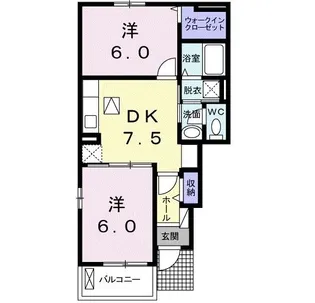 マーチ・グレイス弐番館 B【1階】の間取り