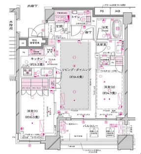 東京都中央区築地7【マンション】の間取り
